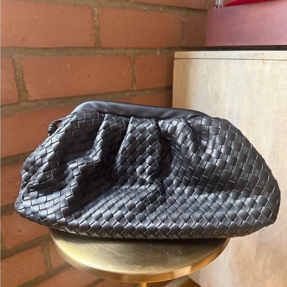 SOLD Black Woven Clutch